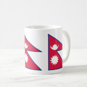 Patriotic Nepal Flag Coffee Mug (Front Right)