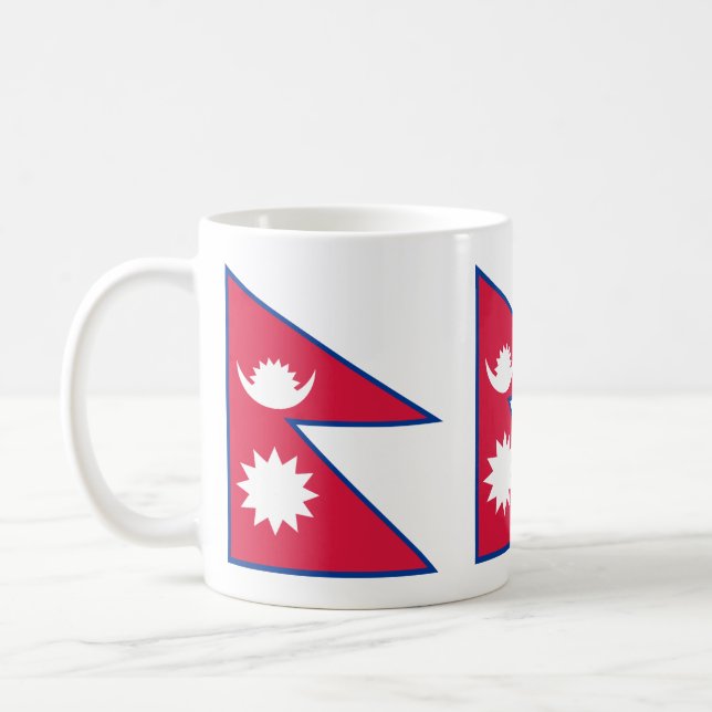 Patriotic Nepal Flag Coffee Mug (Left)