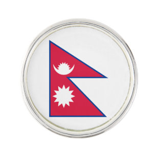 Patriotic Nepal Flag Lapel Pin