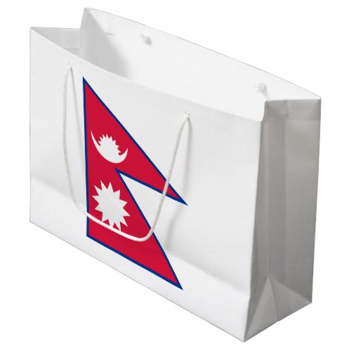 Patriotic Nepal Flag Large Gift Bag