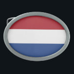 Patriotic Netherlands Flag Belt Buckle<br><div class="desc">Patriotic flag of Netherlands.</div>