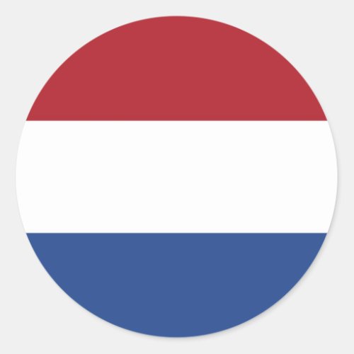 Patriotic Netherlands flag Classic Round Sticker