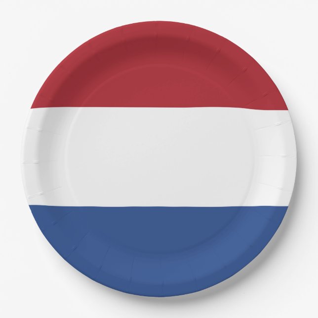 Patriotic Netherlands flag Paper Plates (Front)