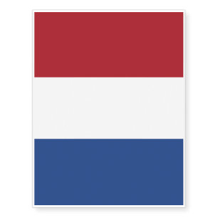 Patriotic Netherlands flag Temporary Tattoos