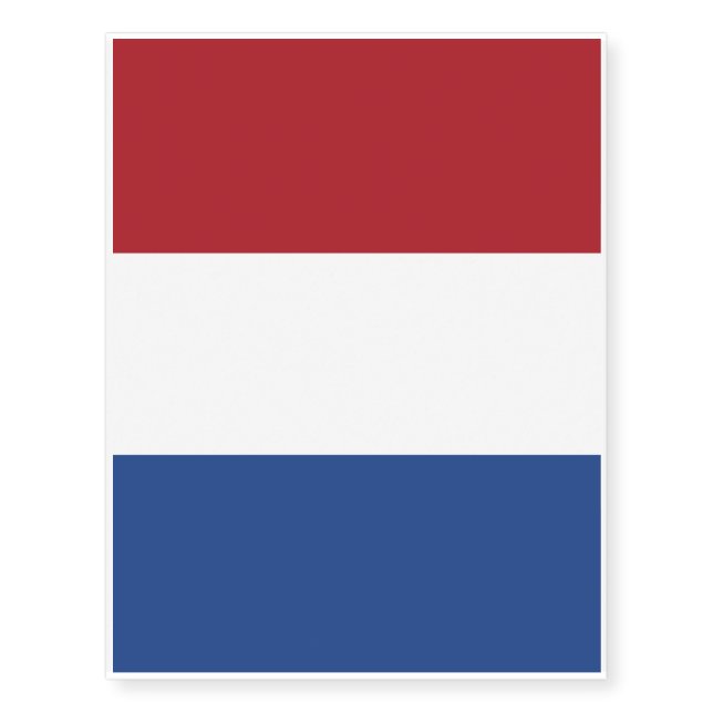 Patriotic Netherlands flag Temporary Tattoos (Front)