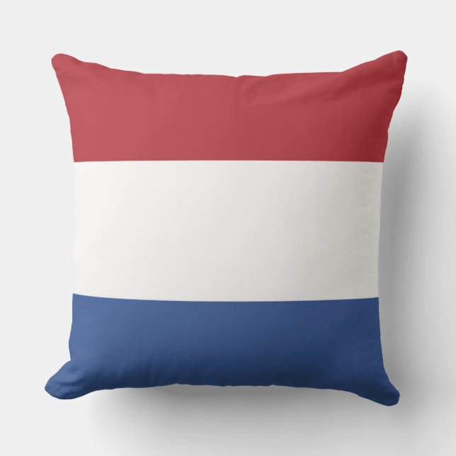 Patriotic Netherlands flag Throw Pillow (Front)