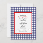 Patriotic Neutral Baby Shower - Red White & Blue Invitation (Back)