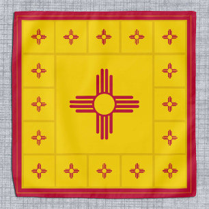 Patriotic New Mexico Flag Bandana, fashion USA Bandana