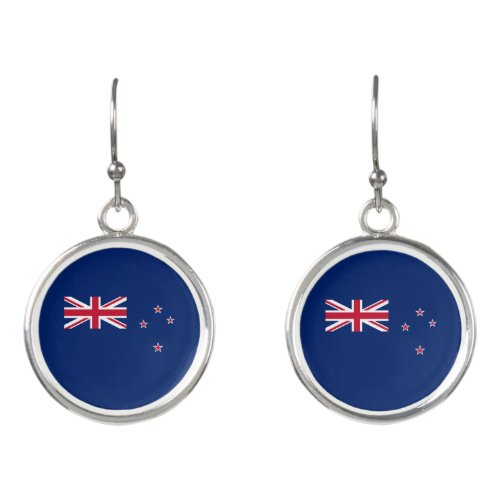 Patriotic New Zealand Flag Earrings