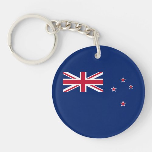 Patriotic New Zealand Flag Keychain