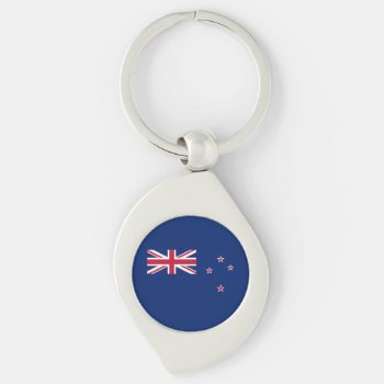 Patriotic New Zealand Flag Keychain by topdivertntrend at Zazzle