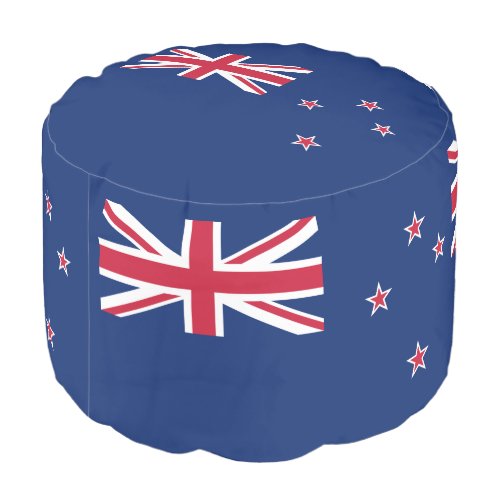 Patriotic New Zealand Flag Pouf