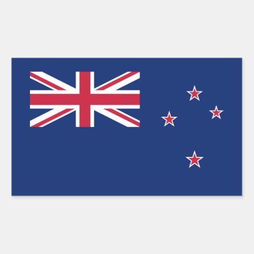 Patriotic New Zealand Flag Rectangular Sticker