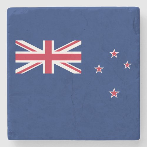 Patriotic New Zealand Flag Stone Coaster