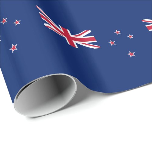 Patriotic New Zealand Flag Wrapping Paper