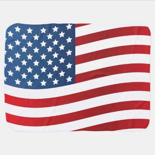 Patriotic Newborns American Flag  Stroller Blanket