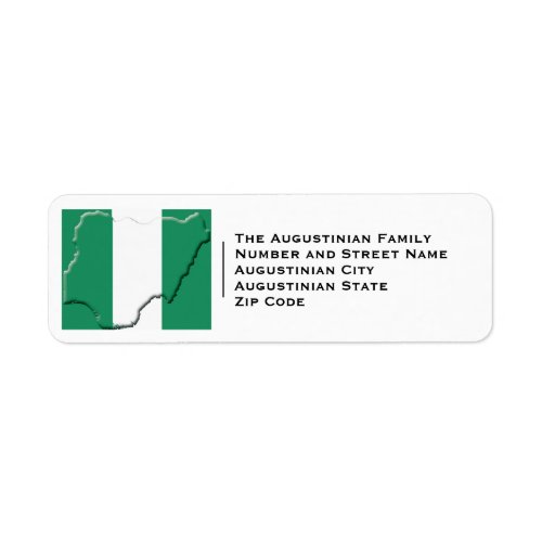 Patriotic  NIGERIA Flag Label