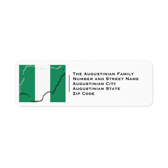 Patriotic | NIGERIA Flag Label (Front)