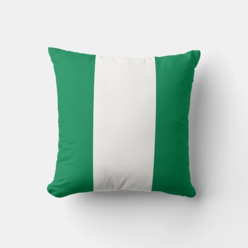 Patriotic Nigeria Flag Throw Pillow