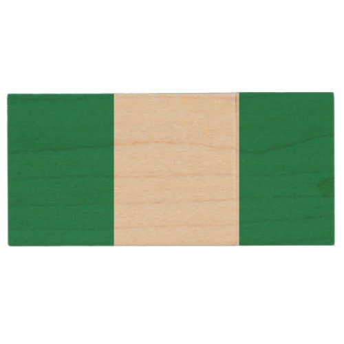 Patriotic Nigeria Flag Wood Flash Drive