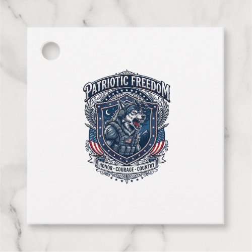Patriotic Night Mission Patriot Wolf Military Insp Favor Tags