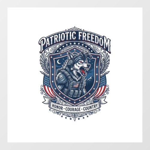 Patriotic Night Mission Patriot Wolf Military Insp Floor Decals