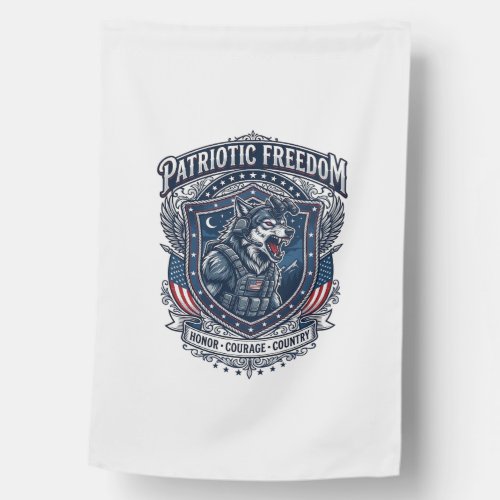 Patriotic Night Mission Patriot Wolf Military Insp House Flag