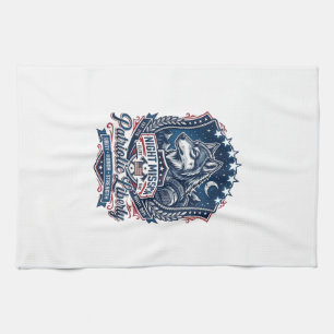 Patriotic Night Mission Patriot Wolf Military Insp Kitchen Towel