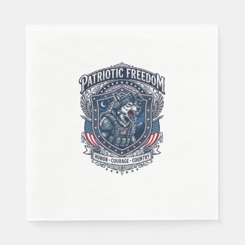 Patriotic Night Mission Patriot Wolf Military Insp Napkins
