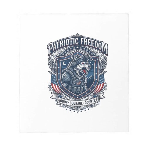 Patriotic Night Mission Patriot Wolf Military Insp Notepad