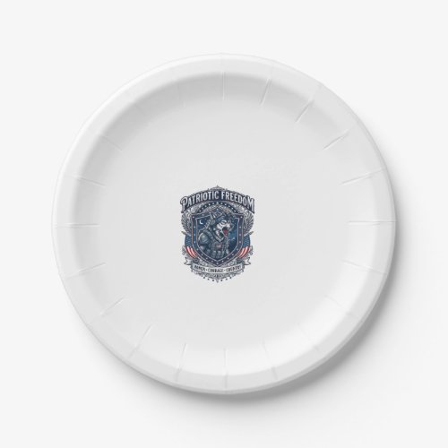Patriotic Night Mission Patriot Wolf Military Insp Paper Plates
