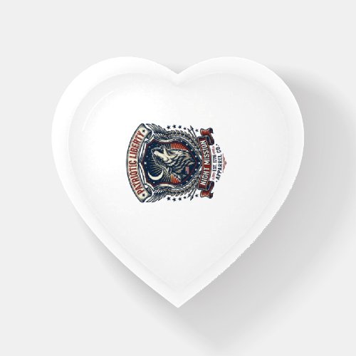 Patriotic Night Mission Patriot Wolf Military Insp Paperweight