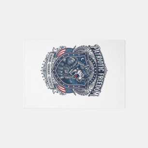 Patriotic Night Mission Patriot Wolf Military Insp Rug