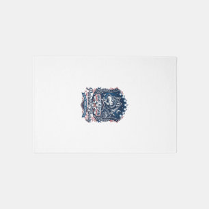Patriotic Night Mission Patriot Wolf Military Insp Rug