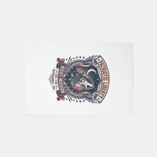 Patriotic Night Mission Patriot Wolf Military Insp Rug