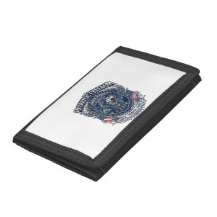 Patriotic Night Mission Patriot Wolf Military Insp Trifold Wallet