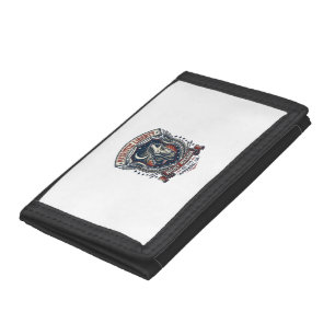 Patriotic Night Mission Patriot Wolf Military Insp Trifold Wallet