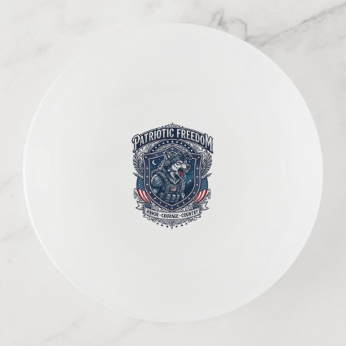 Patriotic Night Mission Patriot Wolf Military Insp Trinket Tray
