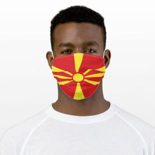 Patriotic North Macedonia Flag Adult Cloth Face Mask