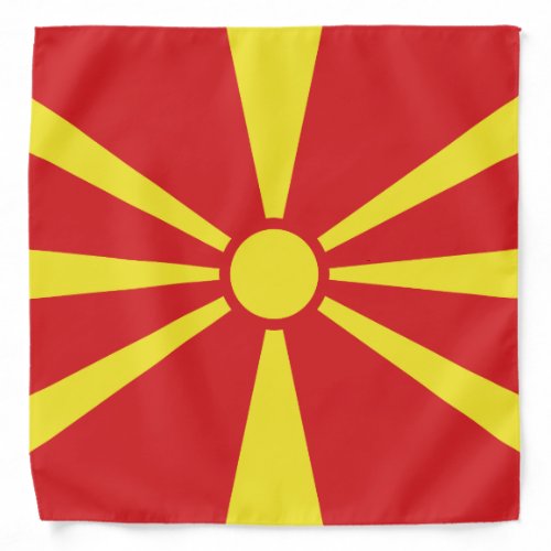 Patriotic North Macedonia Flag Bandana