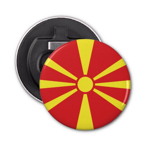 Patriotic North Macedonia Flag Bottle Opener