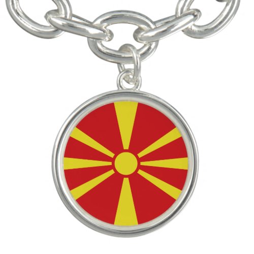 Patriotic North Macedonia Flag Bracelet