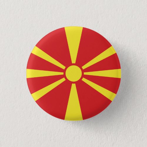 Patriotic North Macedonia Flag Button