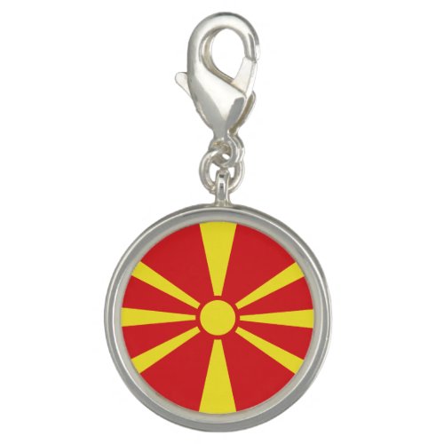 Patriotic North Macedonia Flag Charm