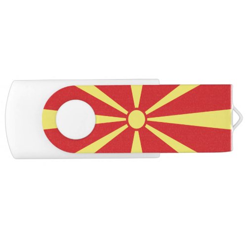 Patriotic North Macedonia Flag Flash Drive