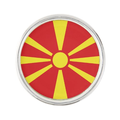 Patriotic North Macedonia Flag Lapel Pin