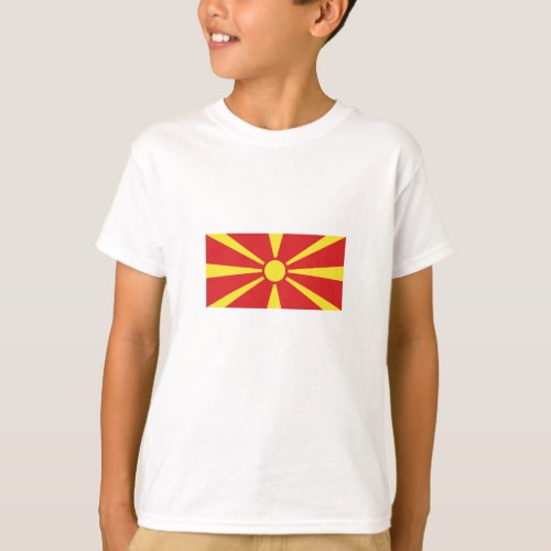 Patriotic North Macedonia Flag T_Shirt