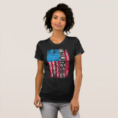 Patriotic Nurse American Flag Stethoscope Nursing T-Shirt | Zazzle