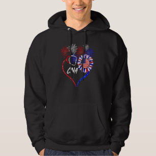 Patriotic Nurse Cna 4th Of July American Flag Sunf Hoodie