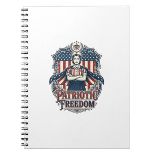Patriotic Nurse Vector Graphic Tee_1 Notebook